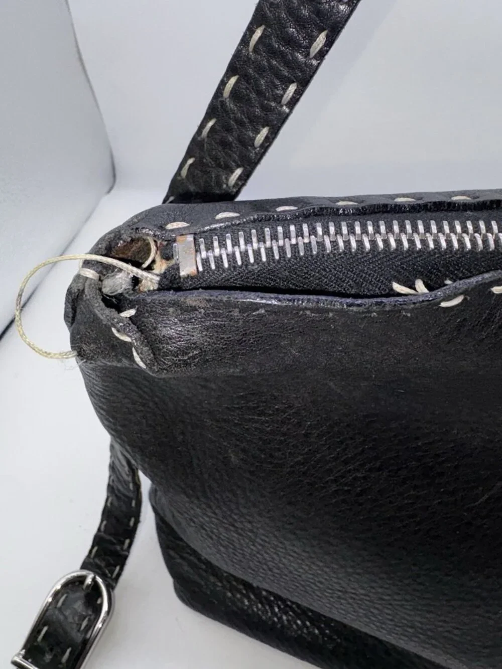 Fendi Sellaria Shoulder Bag Purse Crossbody Black/white Stitching SEE PHOTOS - Picture 3 of 16